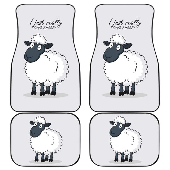 I Just Really Love Sheep Car Floor Mats 211606 - YourCarButBetter
