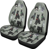 I Love Schnauzers Car Seat Covers (Heather Gray No Heart) 101819 - YourCarButBetter