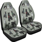 I Love Schnauzers Car Seat Covers (Heather Gray No Heart) 101819 - YourCarButBetter