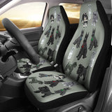 I Love Schnauzers Car Seat Covers (Heather Gray No Heart) 101819 - YourCarButBetter