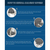 I Love Schnauzers Car Seat Covers (Sharkskin No Heart) 101819 - YourCarButBetter