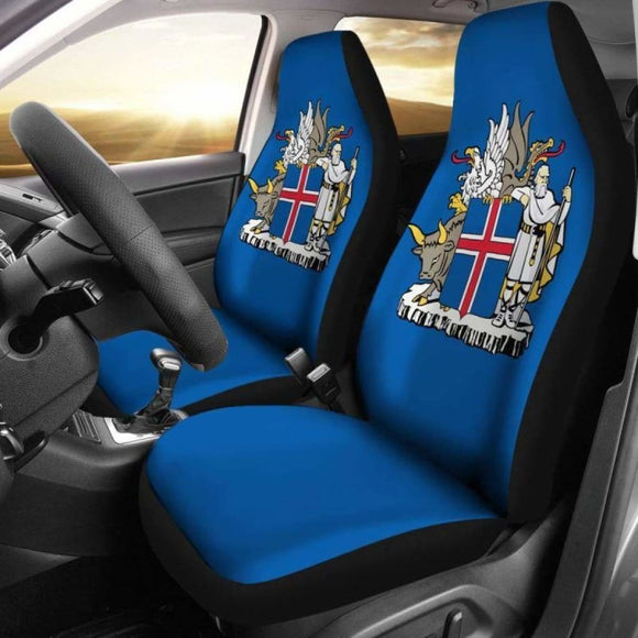 Iceland Coat Of Arms Car Seat Covers 105905 - YourCarButBetter