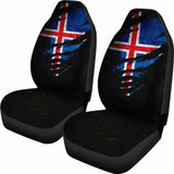 Iceland In Me Car Seat Covers - Special Grunge Style (Set Of Two) 232125 - YourCarButBetter