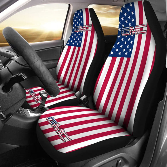Iconic American Flag Mix GMC Car Seat Covers Custom 1 212601 - YourCarButBetter