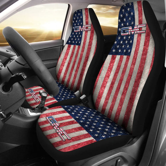 Iconic American Flag Mix GMC Car Seat Covers Custom 2 212601 - YourCarButBetter