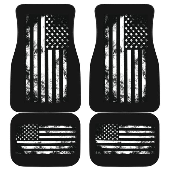 Iconic Black American Flag Car Floor Mats 211005 - YourCarButBetter