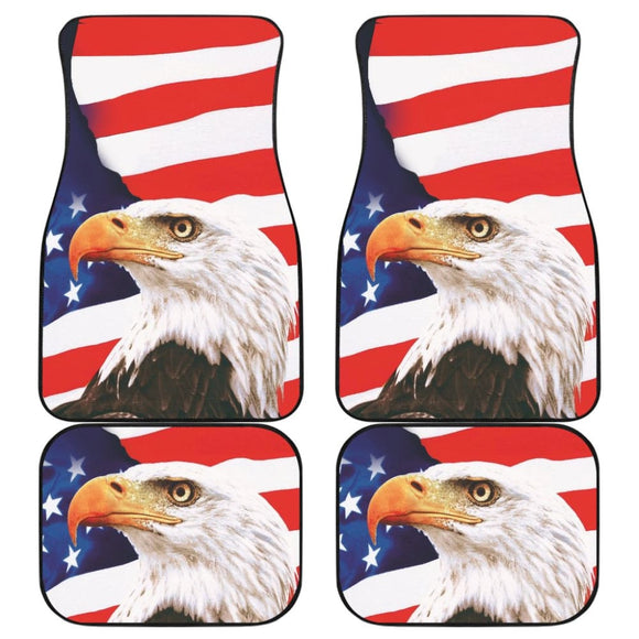Iconic Eagle American Flag Car Floor Mats 211005 - YourCarButBetter