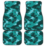 Iconic Teal Camouflage Car Floor Mats 210807 - YourCarButBetter