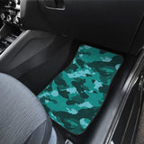 Iconic Teal Camouflage Car Floor Mats 210807 - YourCarButBetter