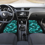 Iconic Teal Camouflage Car Floor Mats 210807 - YourCarButBetter