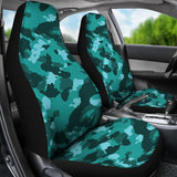 Iconic Teal Camouflage Car Seat Covers 210807 - YourCarButBetter