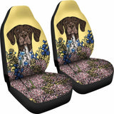 Illustrated German Shorthaired Pointer Car Seat Covers 090629 - YourCarButBetter