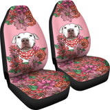 Illustrated Pit Bull Car Seat Covers 174510 - YourCarButBetter