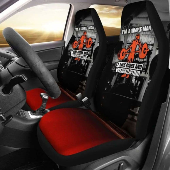 I’M A Simple Man Fitness Car Seat Covers 192609 - YourCarButBetter