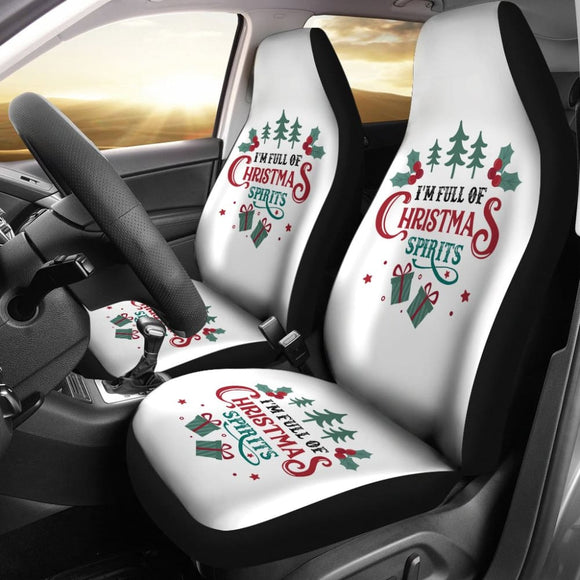 I’m Full Of Christmas Spirits Car Seat Covers 212109 - YourCarButBetter