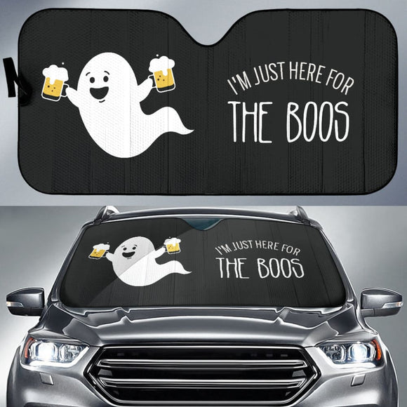 Im Just Here For The Boos Amazing Car Auto Sun Shades 212001 - YourCarButBetter