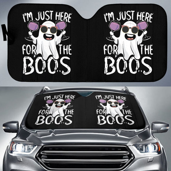 I’m Just Here For The Boos Funny Gift Car Auto Sun Shades 212001 - YourCarButBetter