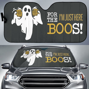 I’m Just Here For The Boos Funny Halloween Ghost Car Auto Sun Shades 212001 - YourCarButBetter