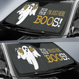 I’m Just Here For The Boos Funny Halloween Ghost Car Auto Sun Shades 212001 - YourCarButBetter