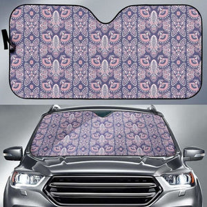 Indian Batik Style Pattern Car Auto Sun Shades 094201 - YourCarButBetter