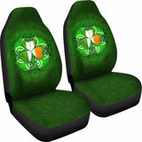Ireland Car Seat Cover - Shamrock With Celtic Cross - 160905 - YourCarButBetter