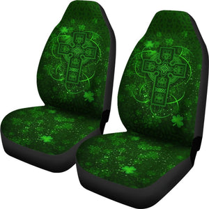 Ireland Car Seat Covers Irish Saint Patrick Day Celtic Cross 184610 - YourCarButBetter