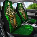 Ireland Celtic Car Seat Covers - Ireland Coat Of Arms With Shamrock Patterns - 154230 - YourCarButBetter