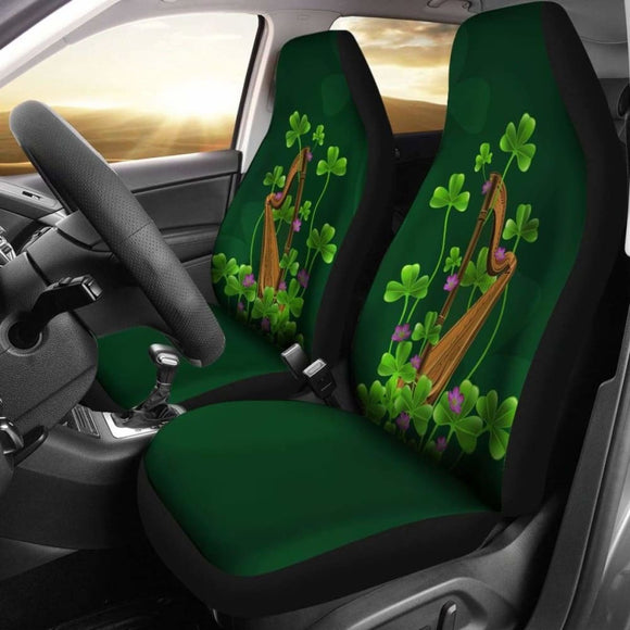 Ireland Harp And Shamrock Car Seat Covers 1154230 - YourCarButBetter