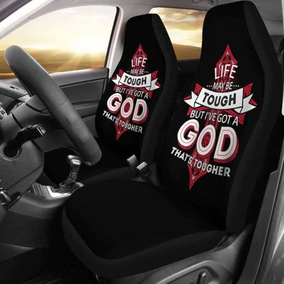 I’ve Got A God That’s Tougher Christianity Car Seat Covers 142711 - YourCarButBetter