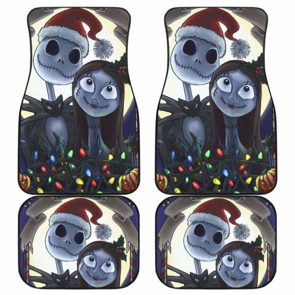 Jack And Sally Car Floor Mats Nightmare Before Christmas Cartoon Amazing 101819 - YourCarButBetter