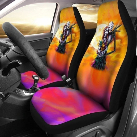 Jack And Sally Car Seat Covers Custom Car Decoration Accessories 101819 - YourCarButBetter