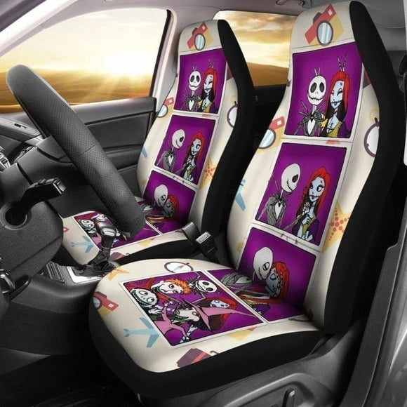 Jack And Sally Custom Car Seat Covers Nightmare Before Christmas 101819 - YourCarButBetter