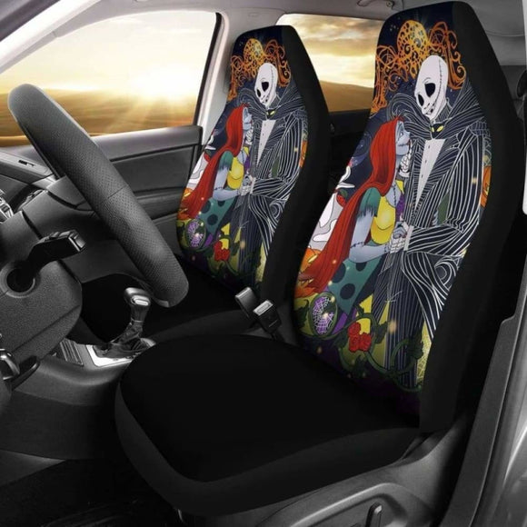 Jack And Sally Nightmare Before Christmas Car Seat Covers Amazing 101819 - YourCarButBetter