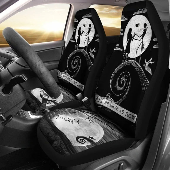 Jack And Sally Spiral Hill Nightmare Before Christmas Car Seat Covers 094209 - YourCarButBetter