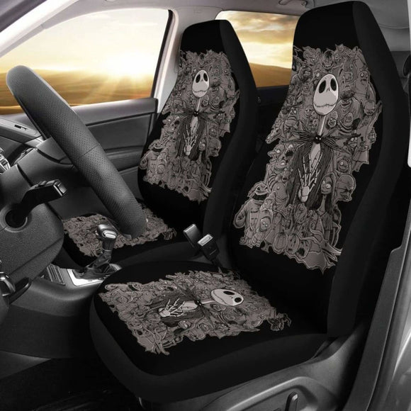 Jack Nightmare Before Christmas Black Car Seat Covers 2 Amazing 101819 - YourCarButBetter