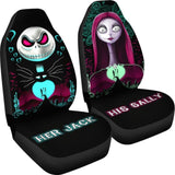 Jack Sally Car Seat Covers Cartoon Fan Gift 101819 - YourCarButBetter