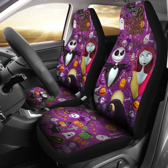 Jack & Sally Cute Nightmare Before Christmas Car Seat Covers 3 Amazing 101819 - YourCarButBetter