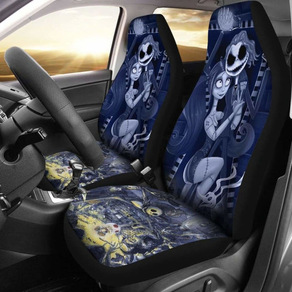 Jack & Sally Nightmare Before Christmas 1 Car Seat Covers Amazing 101819 - YourCarButBetter