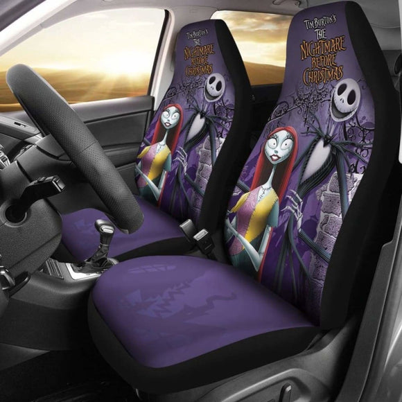 Jack & Sally Nightmare Before Christmas Car Seat Covers 3 Amazing 101819 - YourCarButBetter