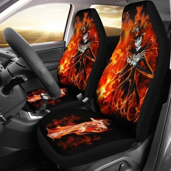 Jack Skellington Car Seat Covers Custom Pumpkin King Car Decoration 101819 - YourCarButBetter