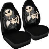 Jack Skellington Head The Nightmare Before Christmas Car Seat Covers 2 101819 - YourCarButBetter