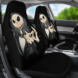 Jack Skellington Head The Nightmare Before Christmas Car Seat Covers 2 101819 - YourCarButBetter