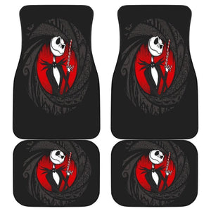 Jack Skellington In Black Theme Car Floor Mats 101819 - YourCarButBetter