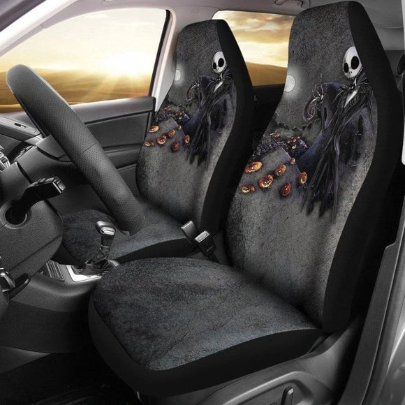 Jack Skellington Pumpkin King Car Seat Covers Custom Nightmare Before Christmas 094209 - YourCarButBetter