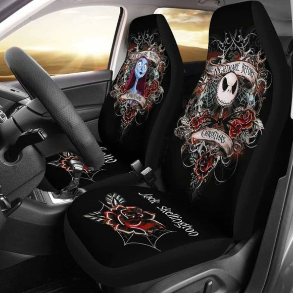 Jack Skellington & Sally Car Seat Cover 101819 - YourCarButBetter