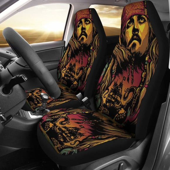 Jack Sparrow Art Car Seat Covers Pirates Of The Caribbean 210101 - YourCarButBetter