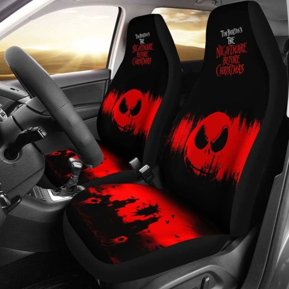Jack’S Face Red Design Nightmare Before Christmas Car Seat Covers 3 Amazing 101819 - YourCarButBetter