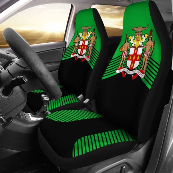 Jamaica Black Coat Of Arms Car Seat Covers Amazing 161012 - YourCarButBetter