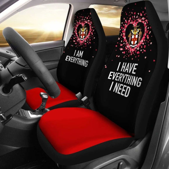 Jamaica Car Seat Covers Couple Valentine Everthing I Need (Set Of Two) 161012 - YourCarButBetter