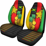 Jamaica Car Seat Covers - Jamaican Lion - Amazing 161012 - YourCarButBetter
